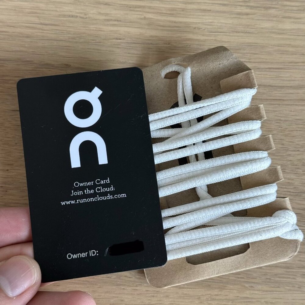 On Cloud Laces White Replacement Sneakers Laces Owner ID‎ CARD READ!! - Picture 5 of 5